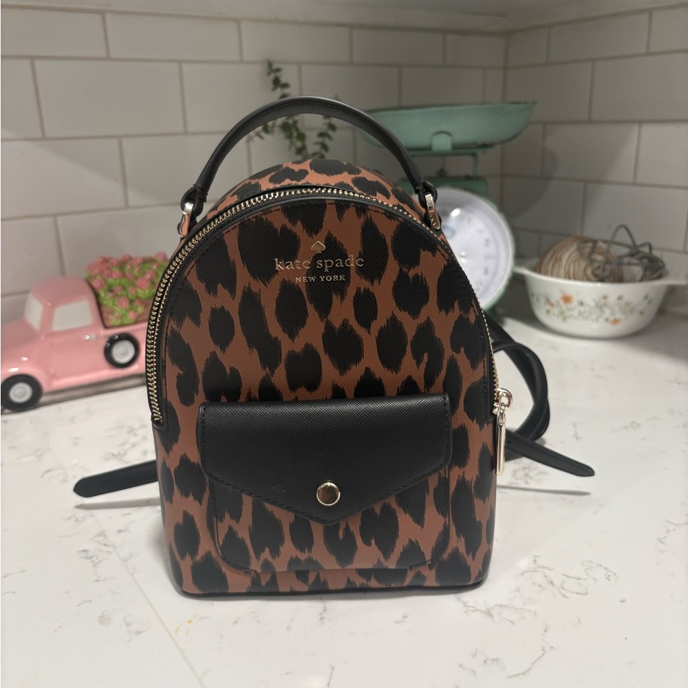 Kate Spade Leopard Print Mini Backpack